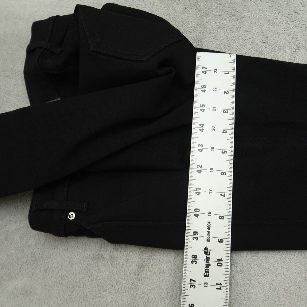 Express Jeans Womens Size 0 Black Skyscraper Mid-Rise Kick Split Hem 31" Inseam - Picture 9 of 16